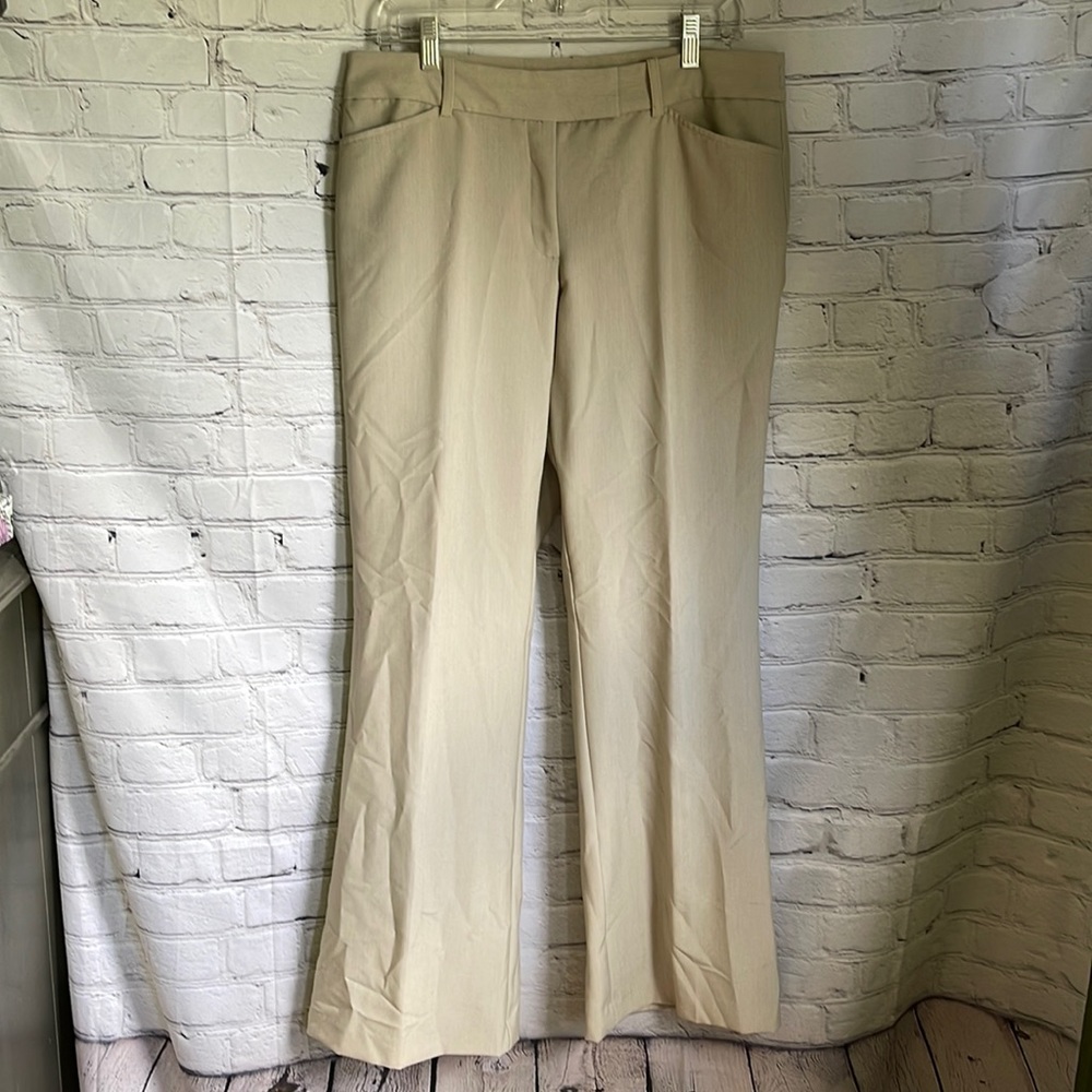 George Beige Stretch Bootcut Pants Trousers Size 12